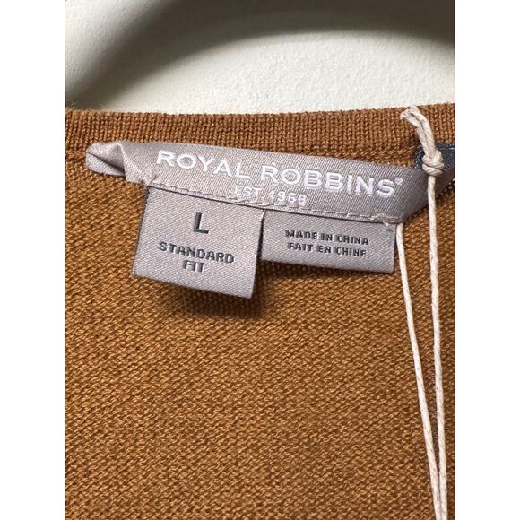 NWT - ROYAL ROBBINS Westlands Cowl Neck SeaWool Sweater, Caramel, Sz L - Picture 6 of 11